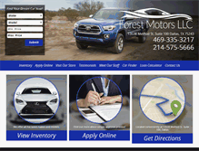 Tablet Screenshot of forestmotors.net